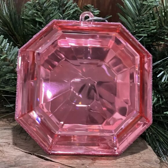 6" Square Gem, Square Cut Ornament, Gem Ornament, Jewel Ornament, Bling Ornament - Picture 3 of 12